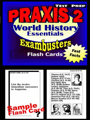 cover image of PRAXIS II History/Social Studies Test Prep Review—Exambusters World History Flash Cards